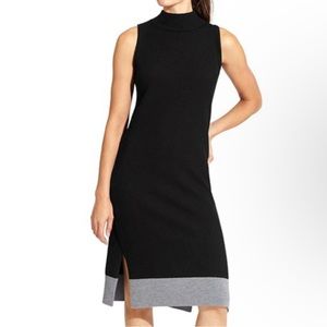 Athleta Winterlude Merino Wool Black Sleeveless Midi Dress NWOT